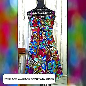 🌸 Floral cocktail dress party 🌸 Fire los Angeles